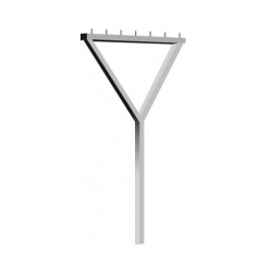 Wäschegerüst Y-Form aus Stahl 70x70 mm, Breite: 1,3 m, Höhe: 2,7 m
