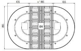Preview: Lineares Bodenschwellen-Set D5 standard bis 30 km/h, 2,87 bis 7,32 m, 5 cm hoch