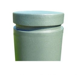 Stilpoller Ø 102 mm mit Alukopf mit Ziernut, ortsfest