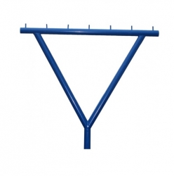 Wäschegerüst V-Form aus Stahl 60 mm, Breite: 1,3 m, Höhe: 2,7 m