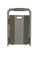 Abfallbehälter -Paris-, 45 Liter, aus Stahl, zur Wand oder Pfostenbefestigung