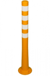Flexibler Absperrpfosten "Flexipfosten" Ø 80 mm, gelb, überfahrbar
