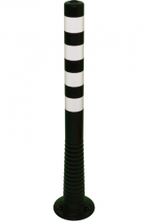 Flexibler Absperrpfosten "Flexipfosten" Ø 80 mm, schwarz, überfahrbar