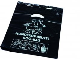 Hundekotbeutel schwarz HDPE | 40 Blöcke á 50 Stück | 200x370mm