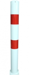 Rammschutzpoller BUMPER Ø 102 mm, mit Fußplatte zum Aufdübeln