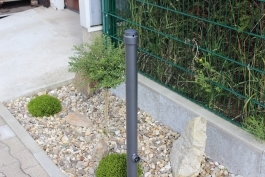 Stilpoller Ø 60 mm mit gewölbter Scheibe, herausnehmbar o. umlegbar