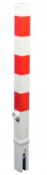 Absperrpfosten -QUADRI- Ø 70 x 70 mm, herausnehmbar Dreikant