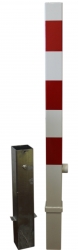 Absperrpfosten -QUADRI- Ø 70 x 70 mm, herausnehmbar Dreikant