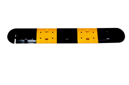 Temposchwellen-Set 30 km/h, 2,4 bis 6,9 m gelb/schwarz aus PP, 4 cm hoch