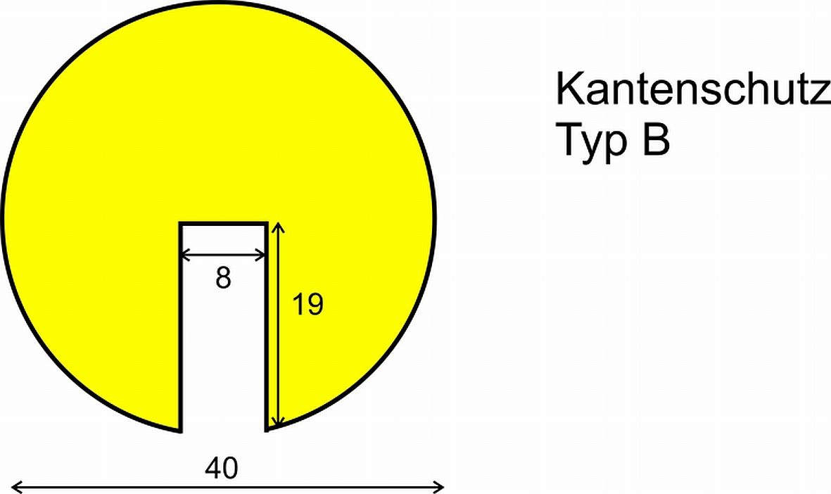 Knuffi Kantenschutzprofil Typ G zum Aufstecken, Länge: 1,0 m