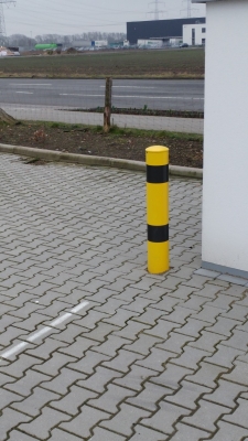 Rammschutzpoller BUMPER Ø 152 mm, zum Einbetonieren, Länge: 1,2 m