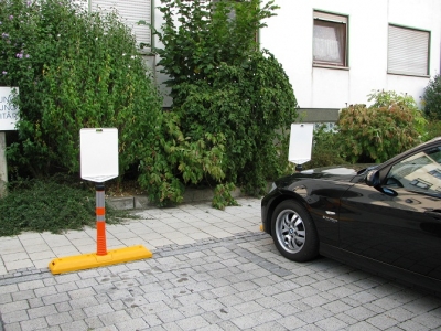 Parkschwelle 1000 mm mit Flexipfosten 765 mm