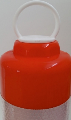 Flexibler Absperrpfosten Eco, Ø 75 mm, orange, überfahrbar