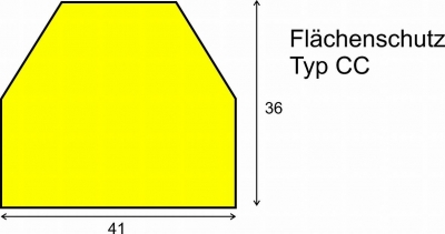Flächenschutz -KNUFFI®- aus PU, 41x36 mm, Typ CC