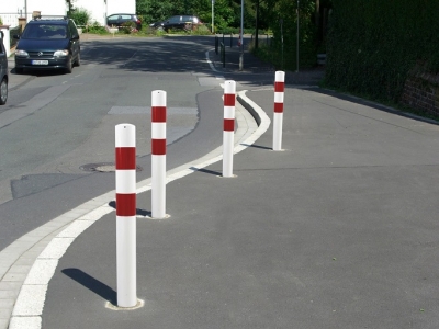 Absperrpfosten -ALLEX- aus Stahl Ø 108 mm, zum Einbetonieren