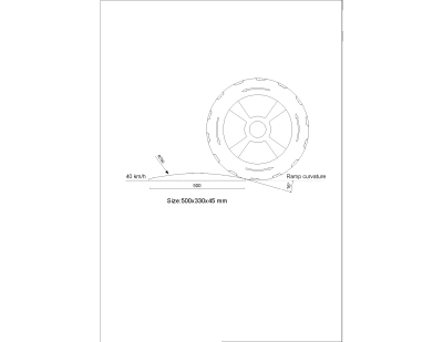 Temposchwellen-Set 40 km/h, 2,4 bis 6,11 m gelb/schwarz aus PP, 4,5 cm hoch