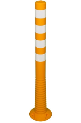 Flexibler Absperrpfosten "Flexipfosten" Ø 80 mm, gelb, überfahrbar