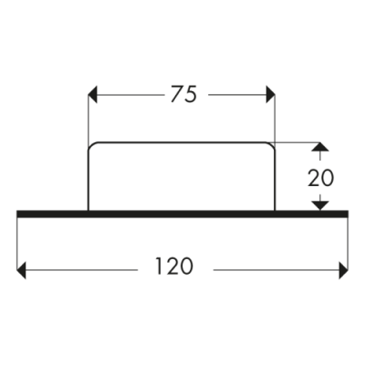 Eckschutz -KNUFFI®- aus PU, 75x20 mm, mit Edelstahlrücken Typ S