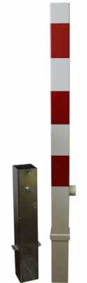 Absperrpfosten -QUADRI- Ø 70 x 70 mm, herausnehmbar Dreikant