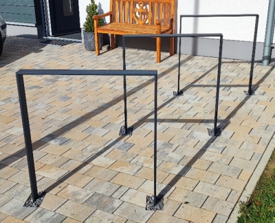 Fahrrad Stahlbügel PLANUS 80x12 mm zum Abgrenzen und Anlehnen