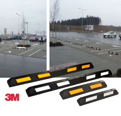 Parkplatzabgrenzung aus Gummi 1800 mm