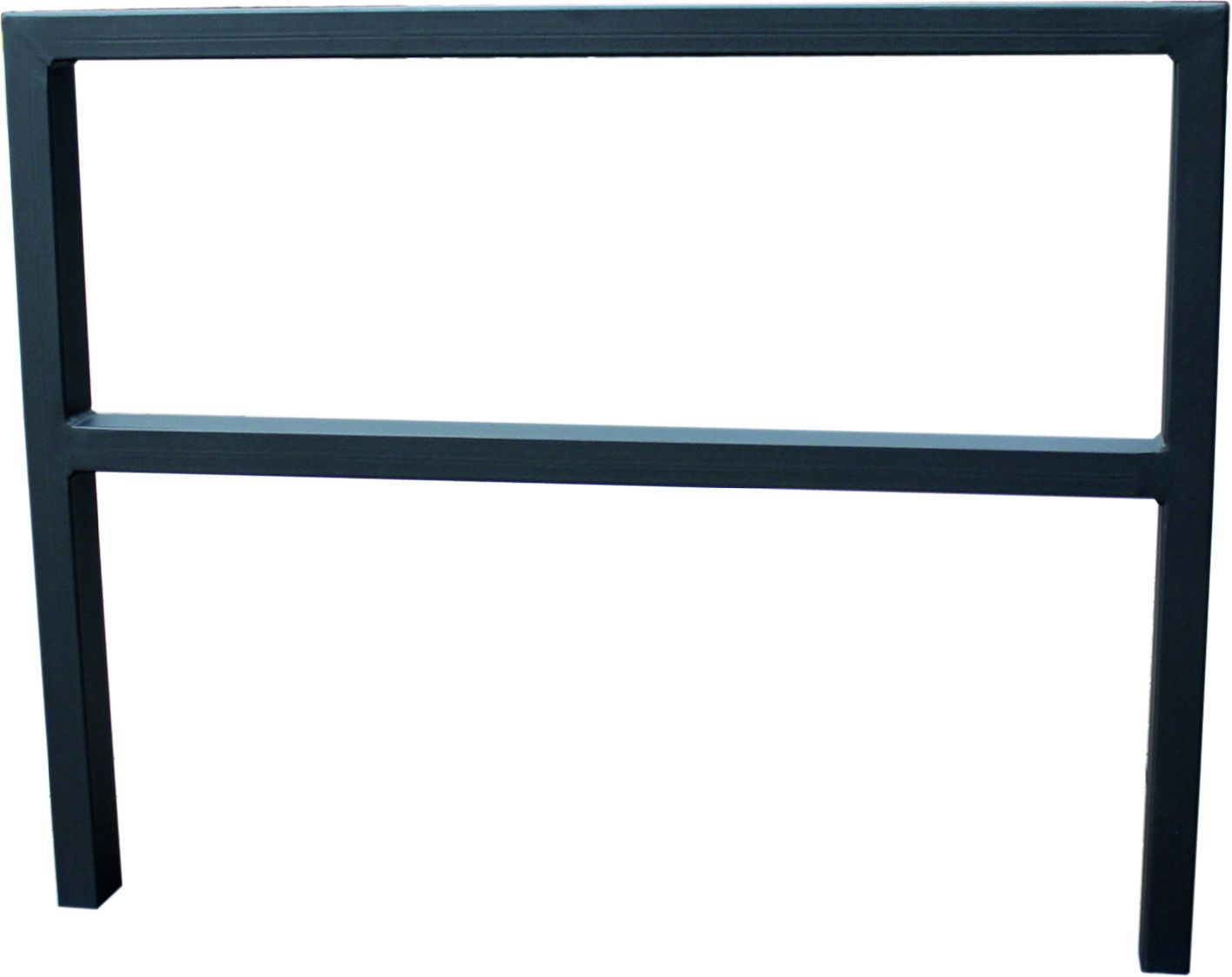 Anlehnbügel -QUADRUS- aus Stahl 80x20 mm