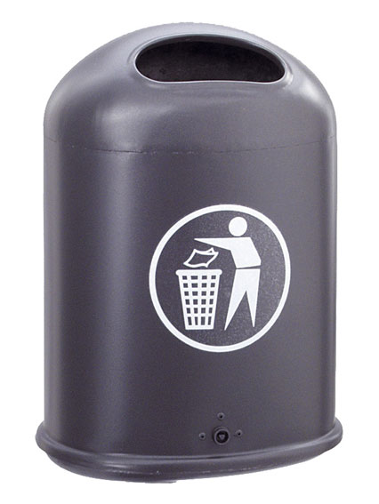 Abfallbehälter -Basel-, 45 Liter, aus Stahl