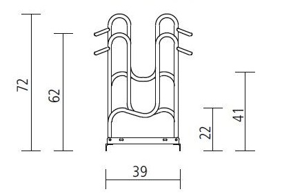 Fahrradständer -ARIZONA-, Reifenbreite 64 mm, doppelseitig
