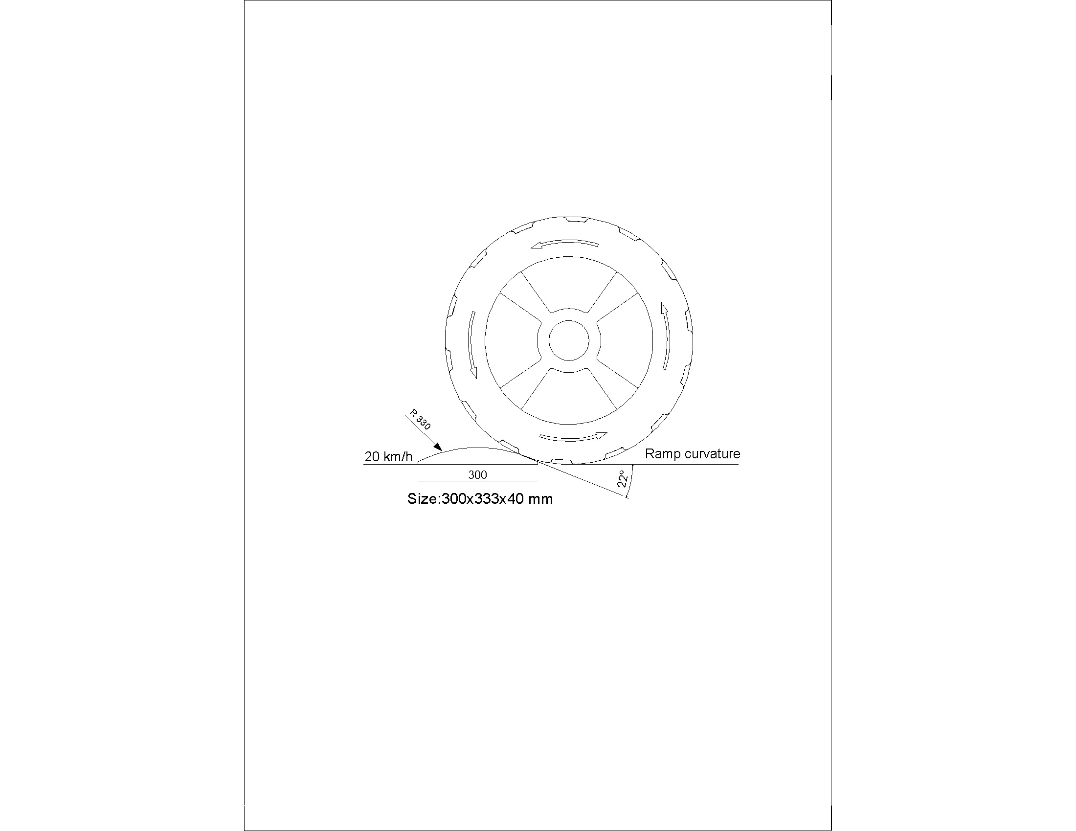 Temposchwellen-Set 10 km/h, 2,58 bis 6,32 m gelb/schwarz aus PP, 5 cm hoch