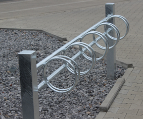 Fahrradständer -BIROTA- doppelseitig 6 bis 10 Stellplätze 