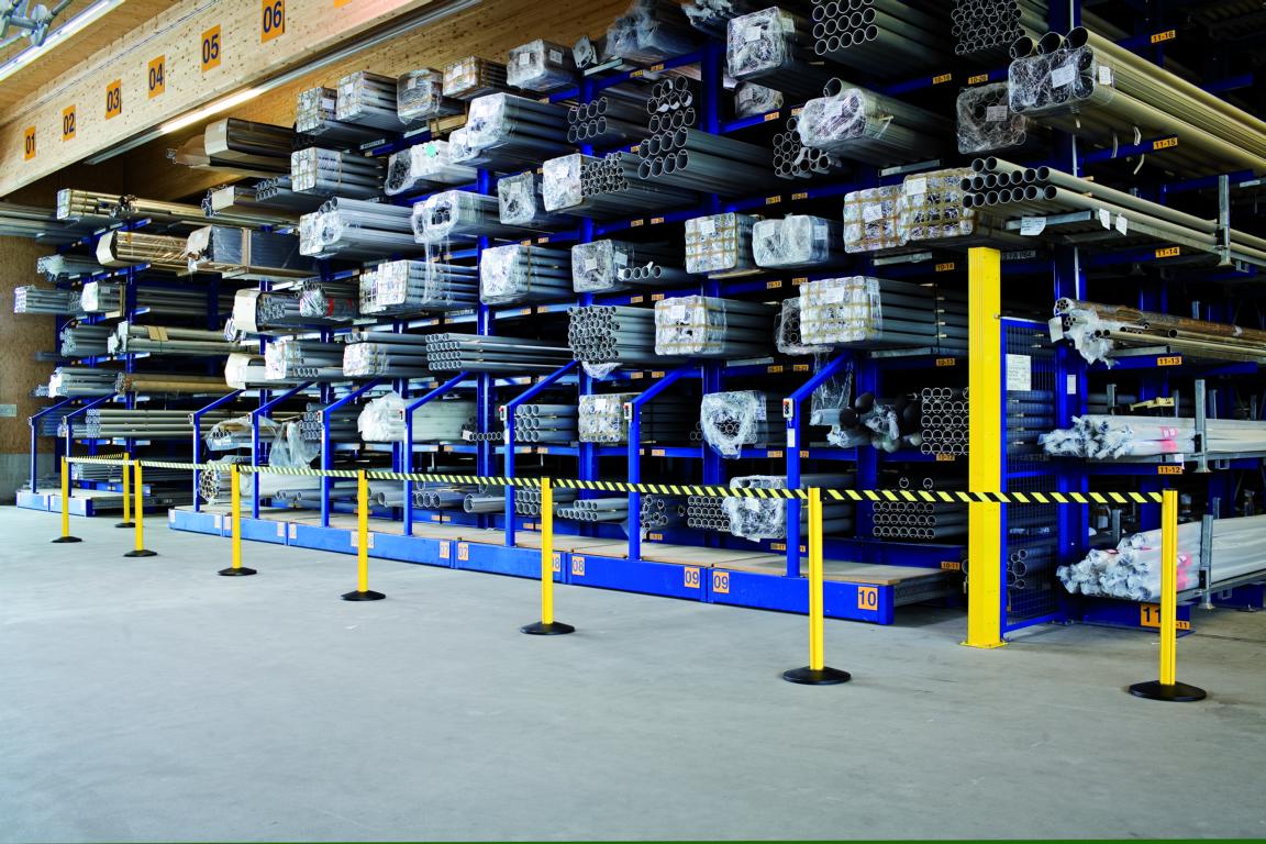Gurtpfosten -BELTRAC EXTEND SAFETY-, aus Aluminium, Gurtlänge 3,7 m