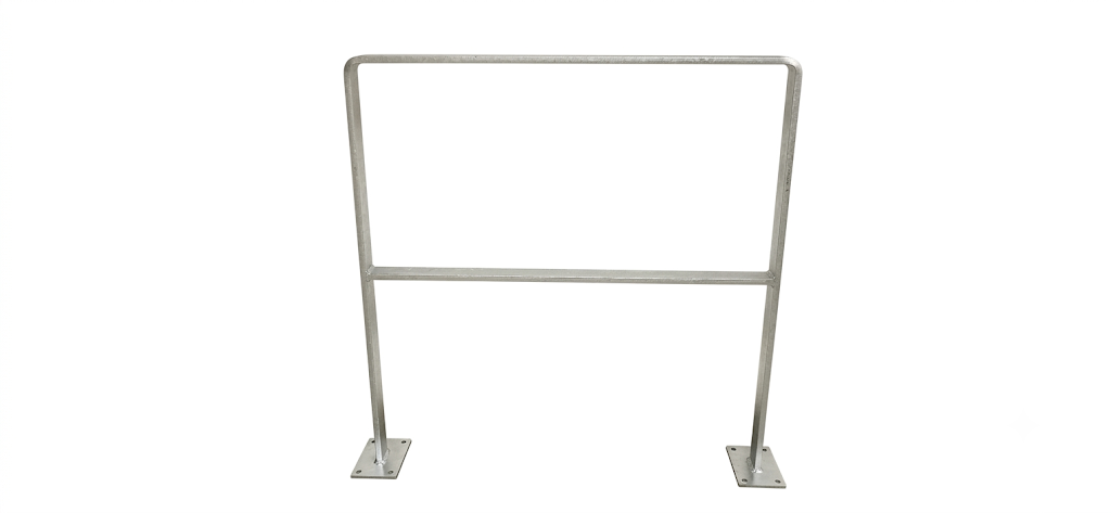 Anlehnbügel -Planus- aus Flachstahl 50x12 mm, Ecken gebogen