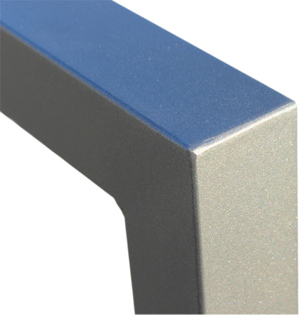 Anlehnbügel -QUADRUS- aus Edelstahl 60x60 mm