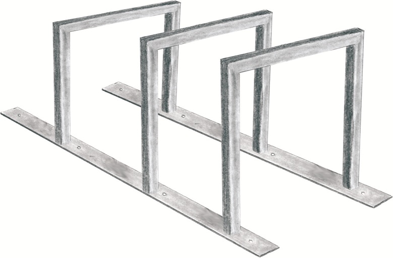 Reihenanlehnbügel LUCKA 2-4 Plätze mit Absperrbügel 60x60 mm