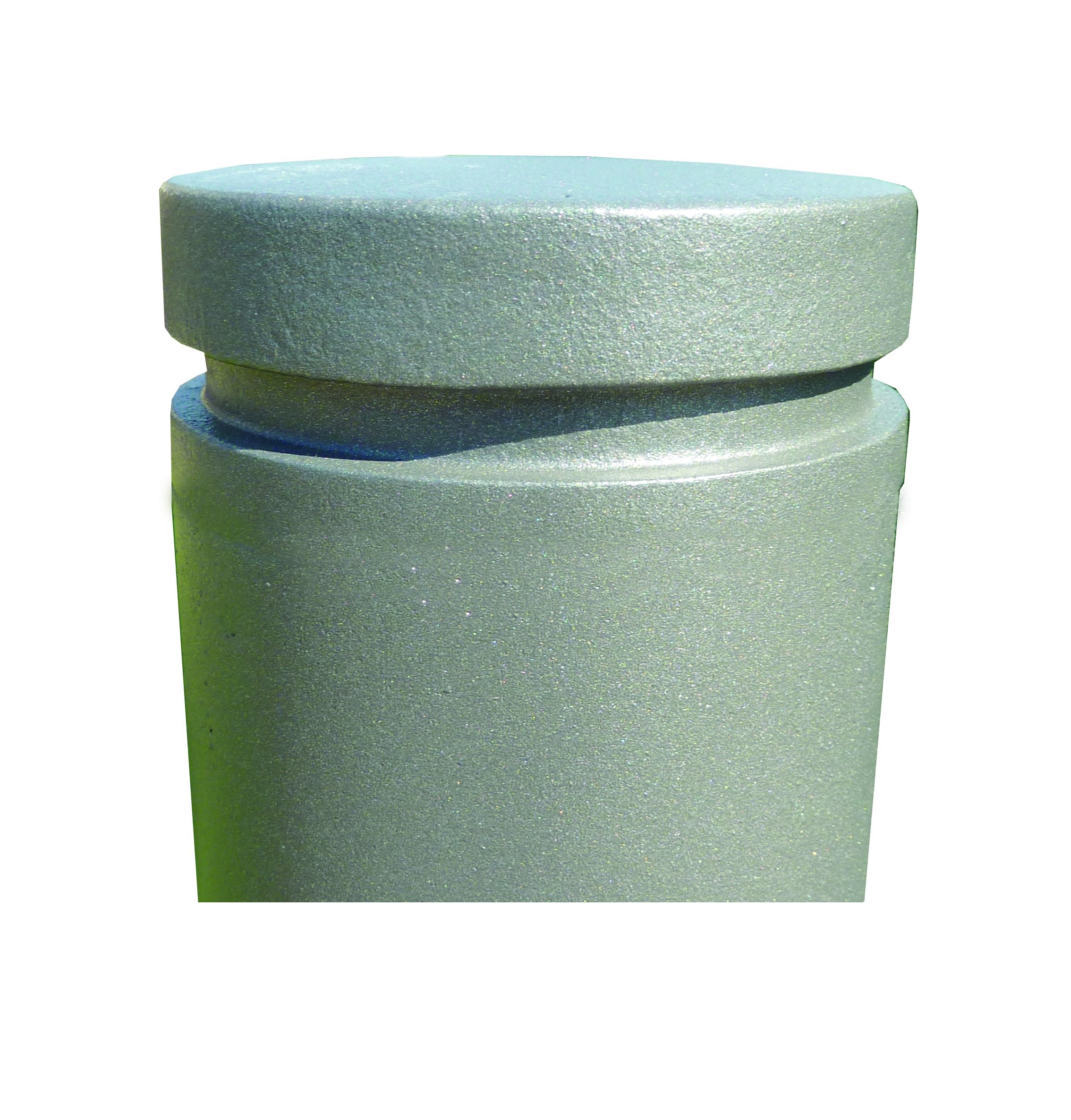 Stilpoller Ø 102 mm, mit Alukopf mit Ziernut, ortsfest 