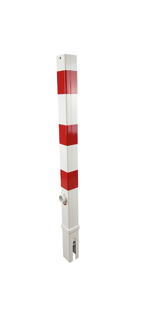 Absperrpfosten -QUADRI- herausnehmbar durch Dreikant, 900 mm über Flur