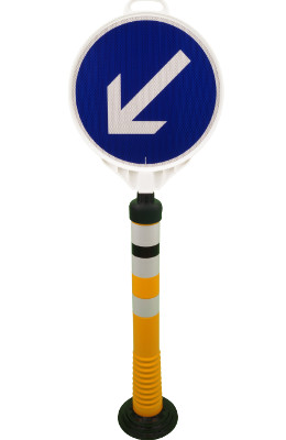 Hinweisschild Vorbeifahrt links 380 mm