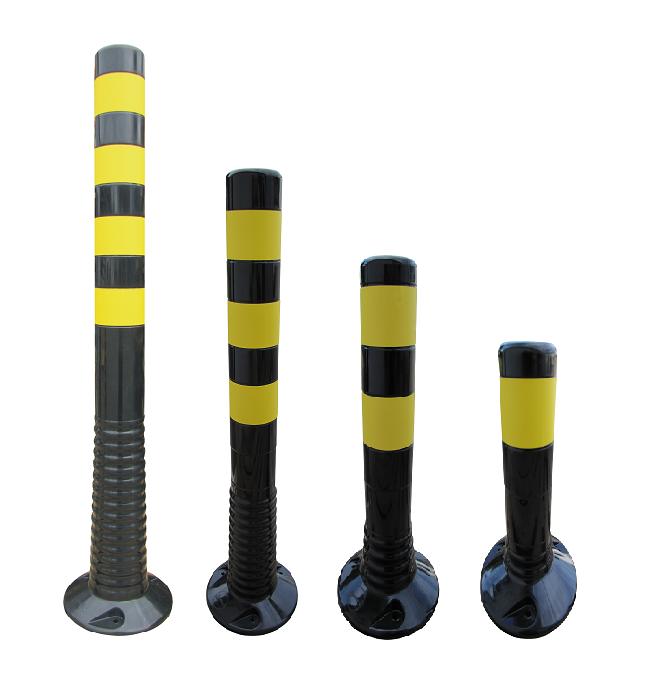 Flexibler Absperrpfosten "Flexipfosten Eco" Ø 80 mm, schwarz, überfahrbar  