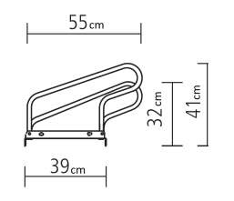 Fahrradständer -NILOS-, Radabstand 350 mm, einseitig, verschweisst