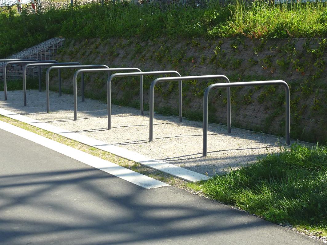 Absperrbügel aus Stahl Ø 48 mm, zum Einbetonieren, ohne Querholm, Höhe: 1200 mm