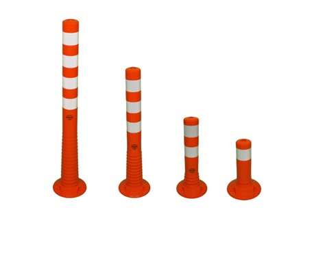 Flexibler Absperrpfosten "Flexipfosten" Ø 80 mm, orange, überfahrbar