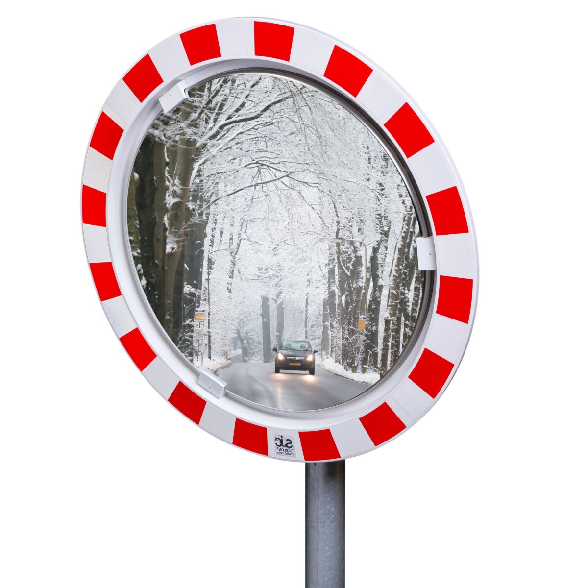 Verkehrsspiegel aus Edelstahl, beschlagfrei, Ø 60 oder 80 cm