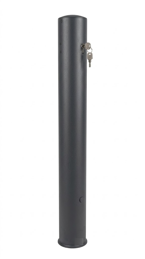Stilpoller Ø 108 mm, mit gewölbter Scheibe, herausnehmbar durch Halbzylinder