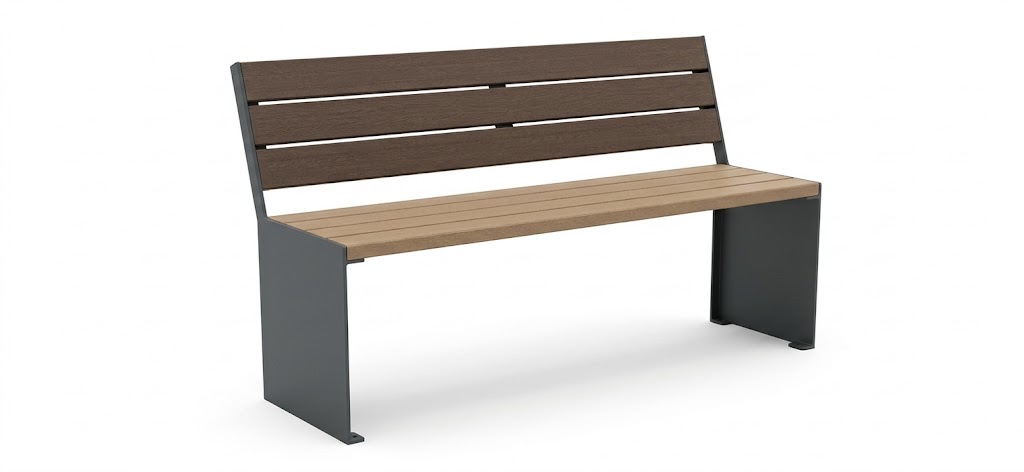 Sitzbank - CUBITO - mit WPC Bohlen