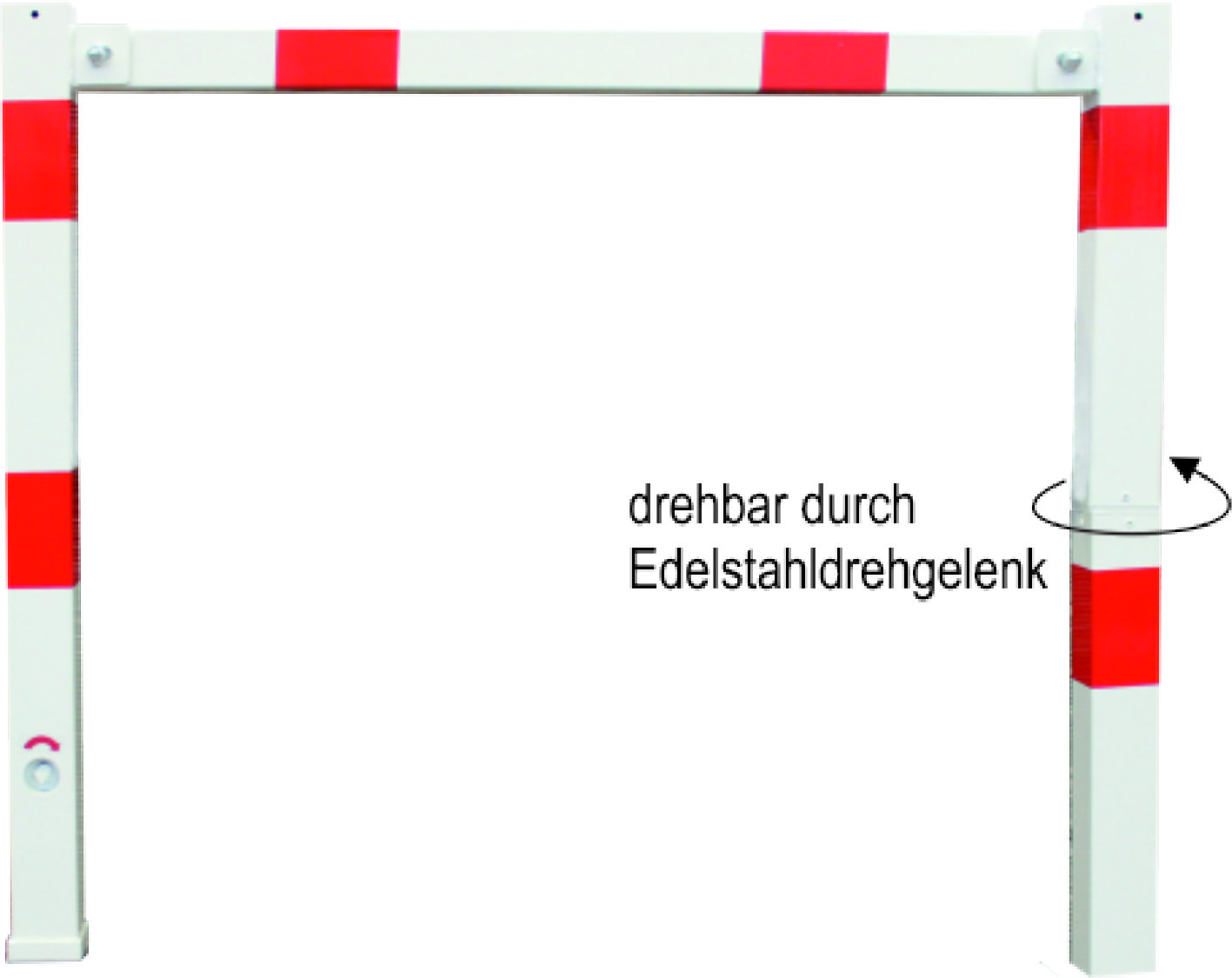 Wegesperre 70x70 mm, herausnehmbar, 1000 mm