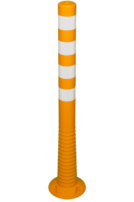 Flexibler Absperrpfosten "Flexipfosten ECO" Ø 80 mm, gelb, überfahrbar