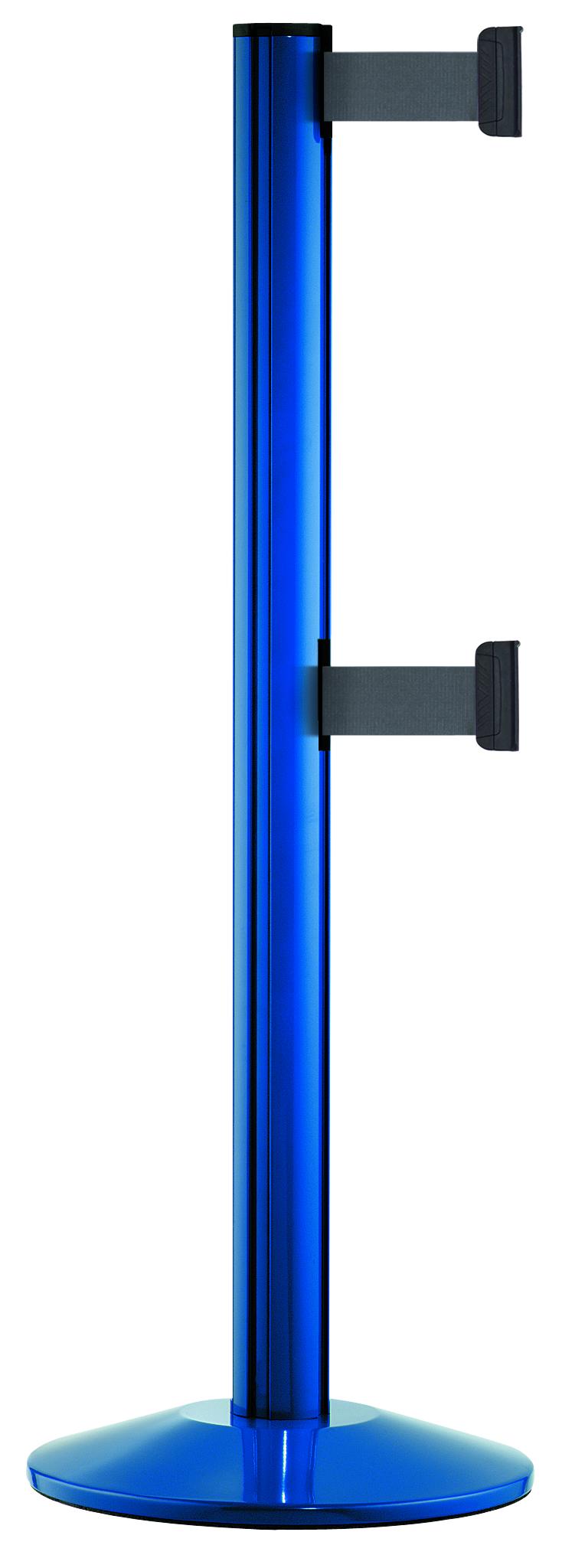 Gurtpfosten -BELTRAC CLASSIC DOUBLE-, aus Aluminium, Gurtlänge 2 x 2,3 m