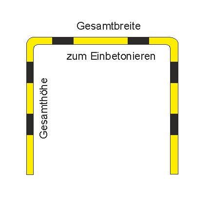 Rammschutzbügel Ø 48 mm, zum Einbetonieren