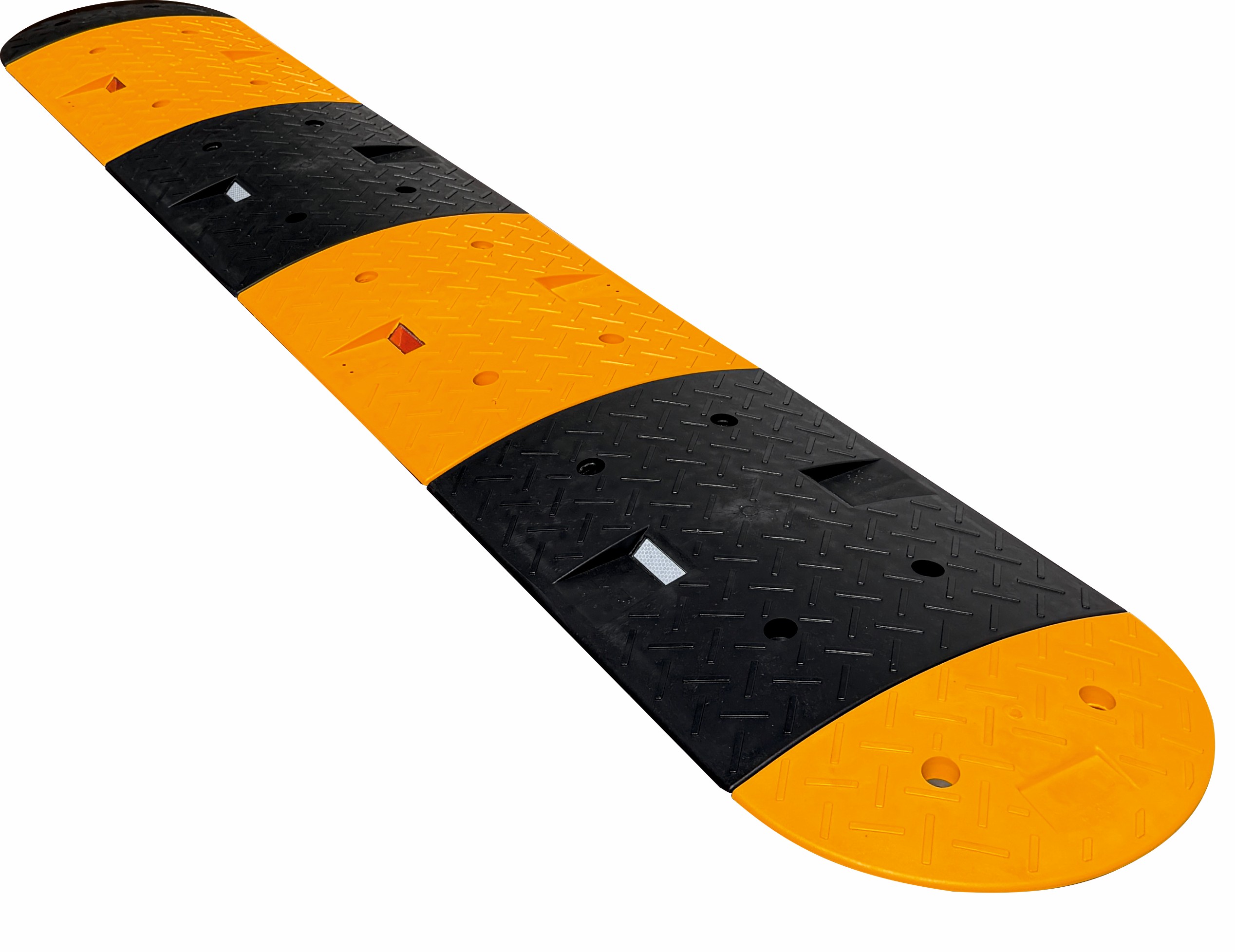 Temposchwellen-Set 30 km/h, 2,4 bis 6,9 m gelb/schwarz aus PP, 4 cm hoch