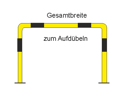Rammschutzbügel Ø 76 mm, zum Aufdübeln